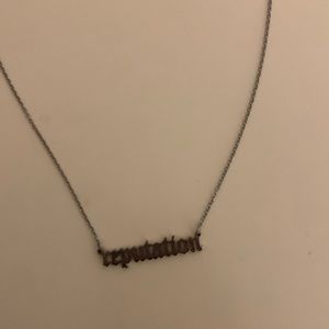 reputation silver necklace (perfect for taylor swift eras!)